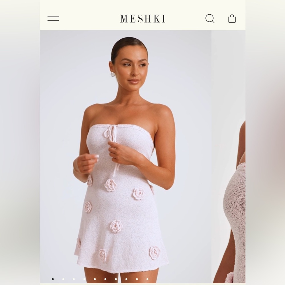 MESHKI Connelly
Strapless Knit Mini Dress NWT